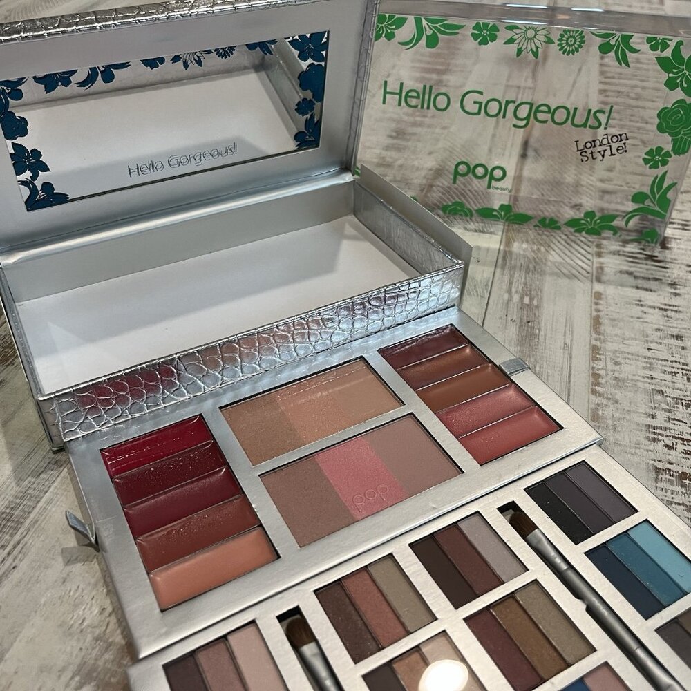 POP BEAUTY HELLO GORGEOUS LONDON STYLE MAKEUP KIT for eyes lips cheeks & more